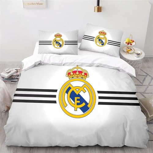 Shaari Housse de Couette Real Madrid, Parure de lit 140x200c