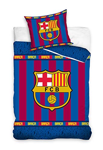 FCBarcelone Parure de lit Barça 100% Coton Housse de Couette