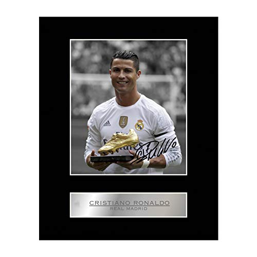 Photo montée sur support et signée de Cristiano Ronaldo du R