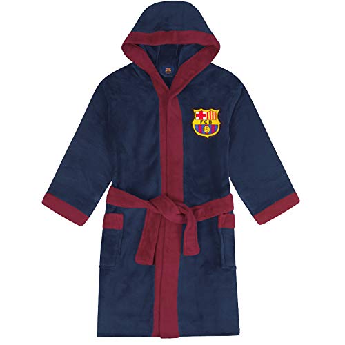 FC Barcelona Officiel - Robe de Chambre à Capuche thème Foot