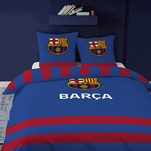 CTI FC Barcelona Iconic Parure de Lit 240x220 cm | 100% Coto