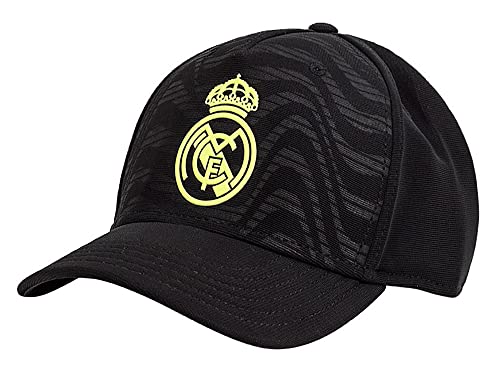 Chapeau Real Madrid officiel modèle noir jaune bonnet blanc 