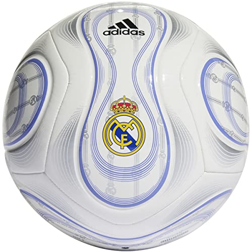 Unisex-Adult Real Madrid Club Home Ball White/Silver Metalli