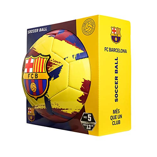 Icon Sports FC Barcelona Brush Team Ballon de Football Jaune