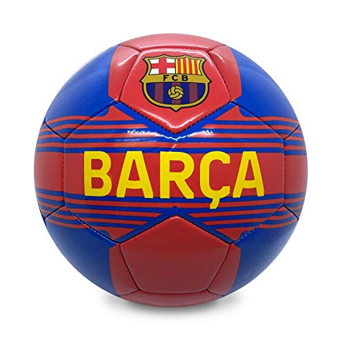 FC Barcelona Officiel - Ballon de Foot avec Blason - Bleu - 