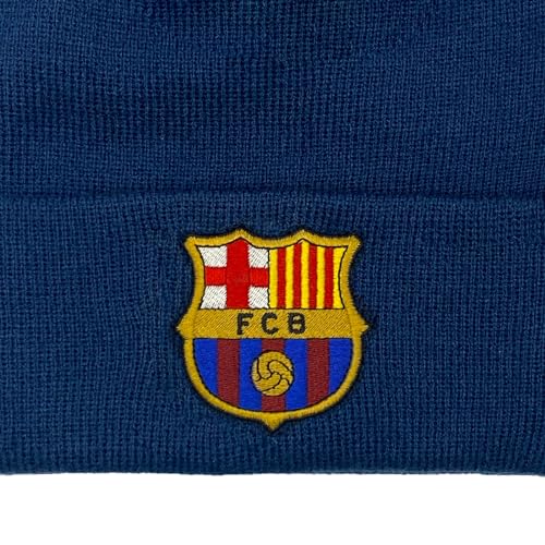 FC Barcelone Officiel - Bonnet en Tricot thème Football - av
